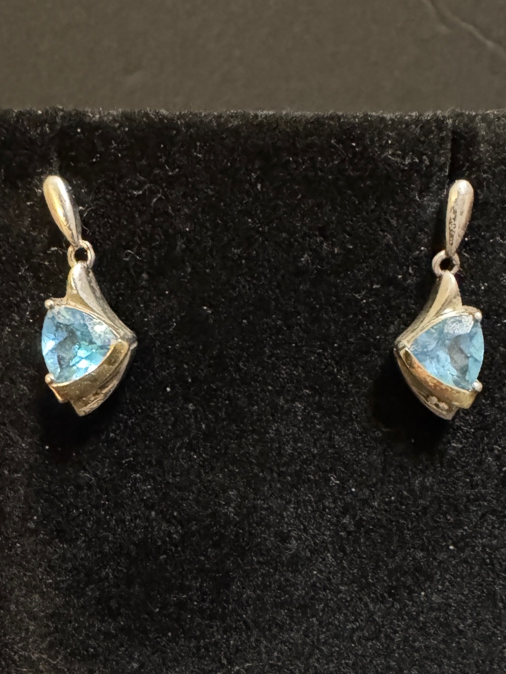 Alwand Vahan Sterling Silver & Gold Sky Blue Topaz Drop Earrings